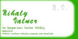 mihaly valner business card