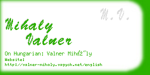 mihaly valner business card